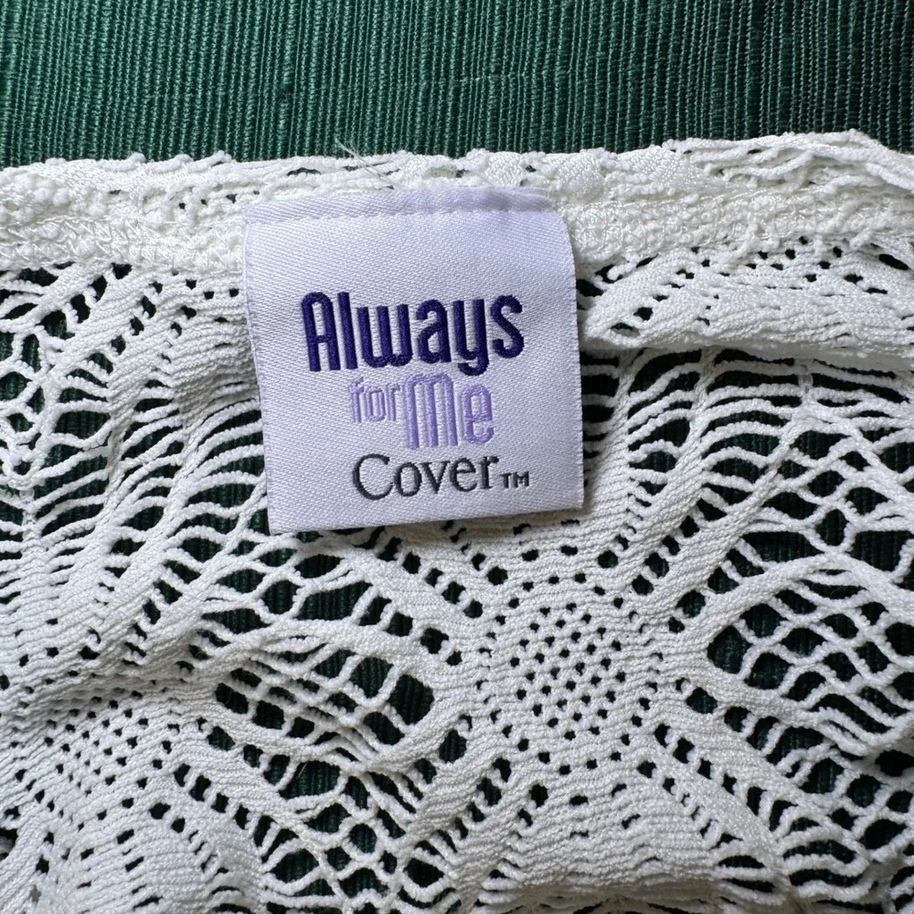 Always For Me‎ White Crochet Lace Swim Cover Up Tunic V-Neck 1X